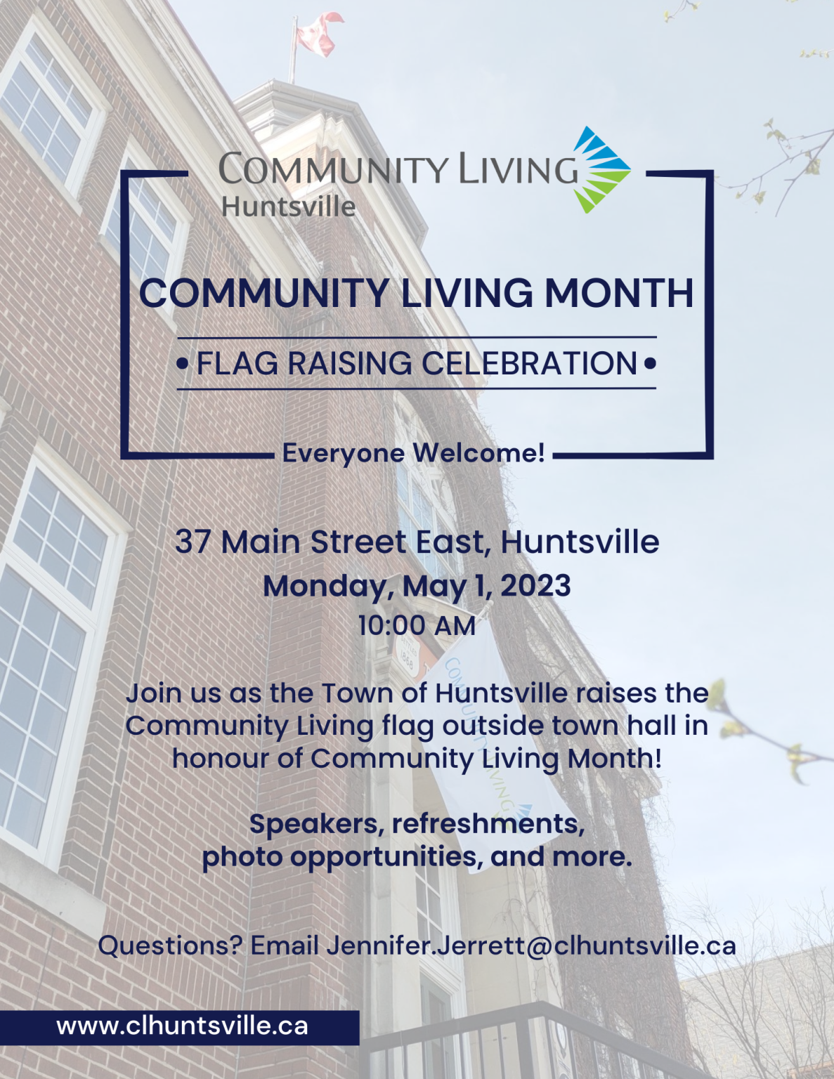 Community Living Flag Raising 2023 - Community Living Huntsville