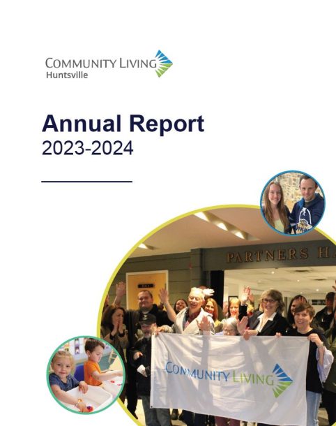 A screenshot of the cover of Community Living Huntsville's 2023-2024 Annual Report.